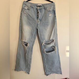 Distressed Light Blue Women's Jeans